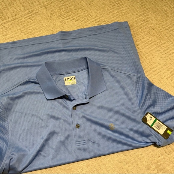 NWT IZOD Men's Performance Golf Grid Polo Riviera Blue Men’s Large - Picture 8 of 9